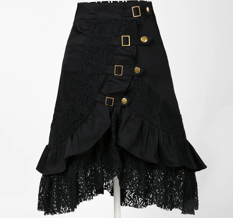 Cotton lace black gothic punk skirt lolita harajuku cosplay costume large sizes goth steampunk clothing hip hop women clothes
Cotton lace black gothic punk skirt lolita harajuku cosplay costume large sizes goth steampunk clothing hip hop women clothes