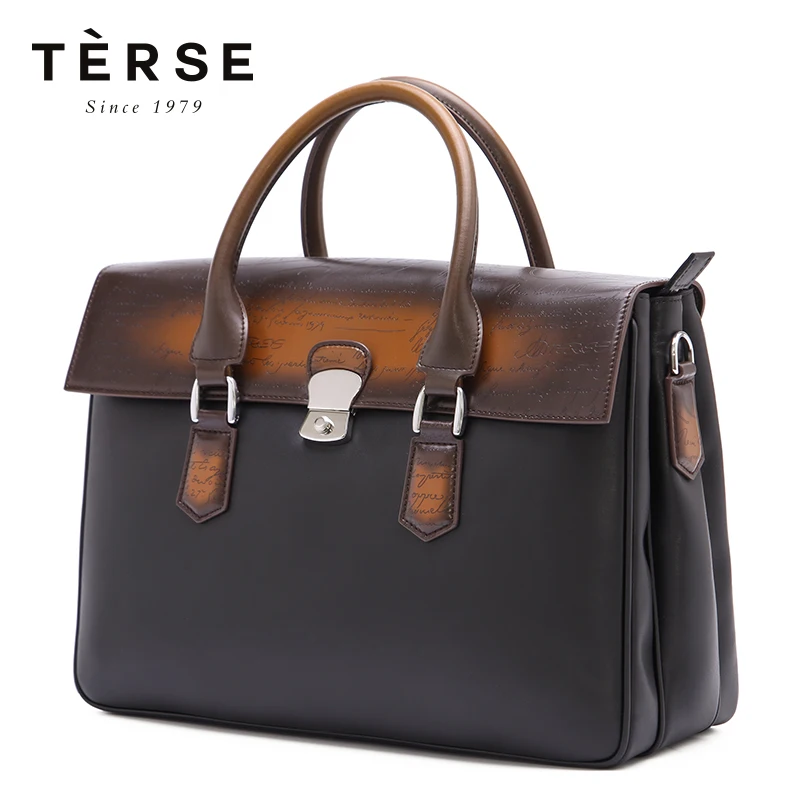 TERSE New Men`s Handbag Genuine Leather Patch-work Vintage England Style Luxury Totes For Men Large Capacity Handbags Bag 9341-1
TERSE New Men`s Handbag Genuine Leather Patch-work Vintage England Style Luxury Totes For Men Large Capacity Handbags Bag 9341-1
