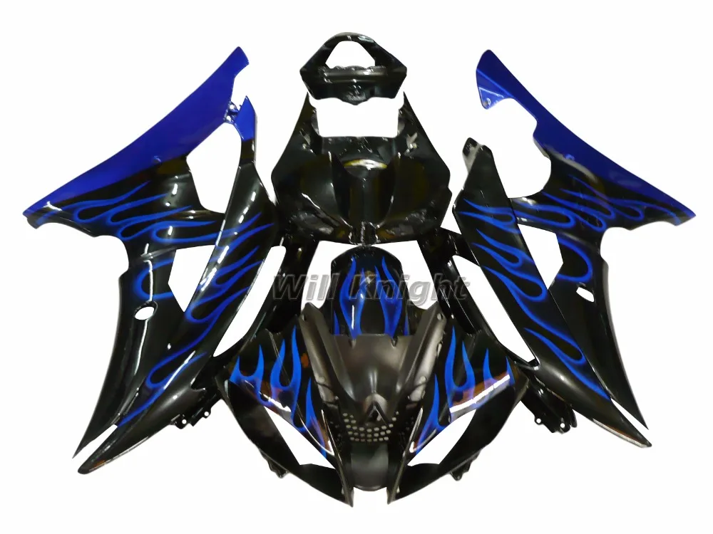 Крышка кузова Обтекатель Комплект для Yahama YZF R6 YZF600 2008 2009 2010 2011 2012 2013 2014 Черный с