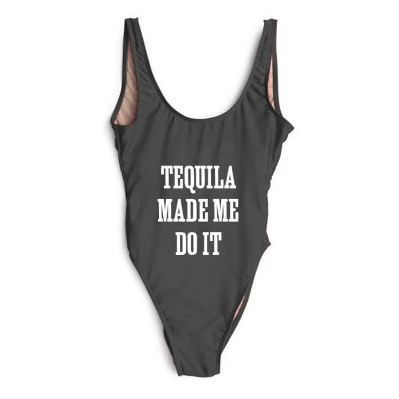 TEQUILA MADE ME DO IT Bathing Suit One Piece Swimwear Women Backless Monokini Swimsuit High Cut Bodysuit traje de bano mujer
TEQUILA MADE ME DO IT Bathing Suit One Piece Swimwear Women Backless Monokini Swimsuit High Cut Bodysuit traje de bano mujer