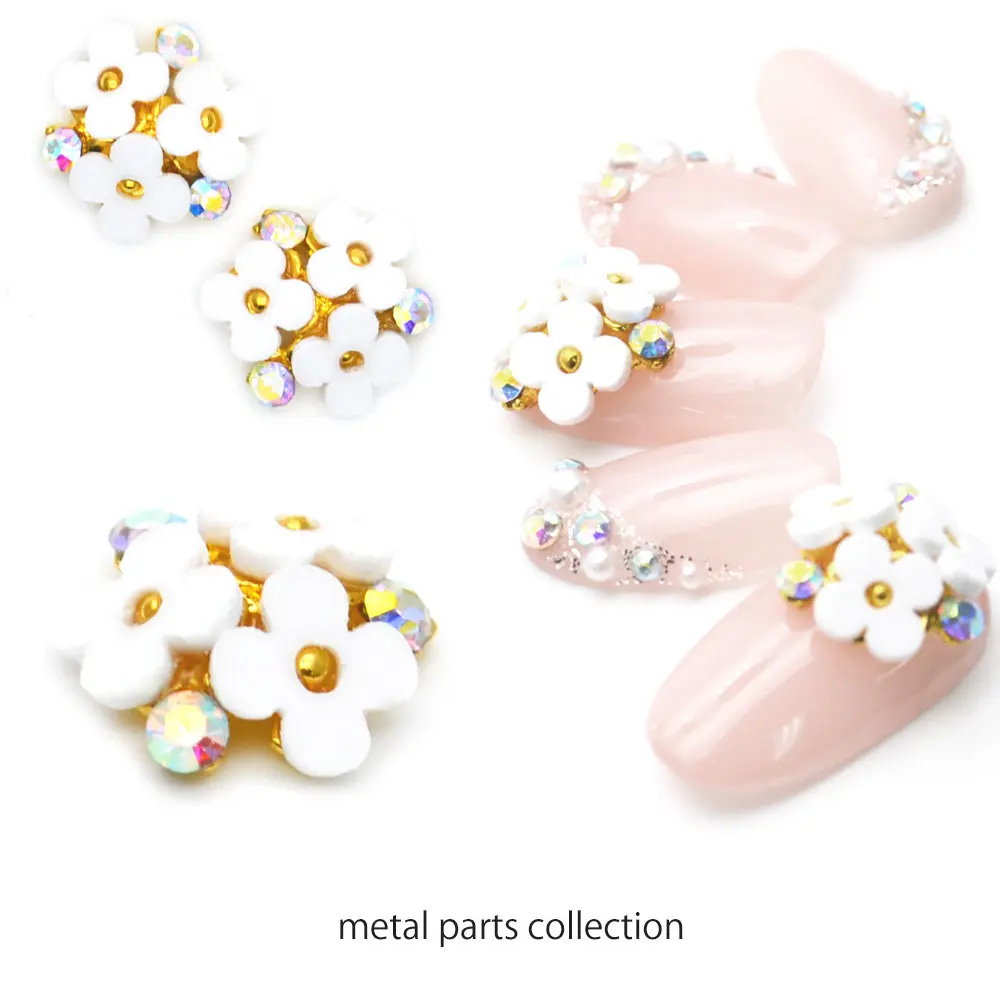 10pcs/lot alloy white flower with AB Rhinestone nail art charms rose Japanese nail jewelry decoration Manicure nail metal parts
10pcs/lot alloy white flower with AB Rhinestone nail art charms rose Japanese nail jewelry decoration Manicure nail metal parts