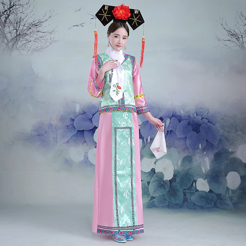 6 styles Bust size 100cm China Qing dynasty princess Manchu court costume flag head women's royal clothes manchu cour costume 
6 styles Bust size 100cm China Qing dynasty princess Manchu court costume flag head women's royal clothes manchu cour costume