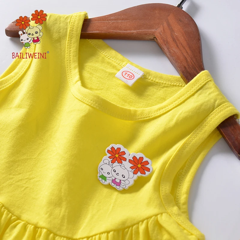 2021 летняя хлопковая жилетная юбка BAILIWEINI для девочек детская плиссированная