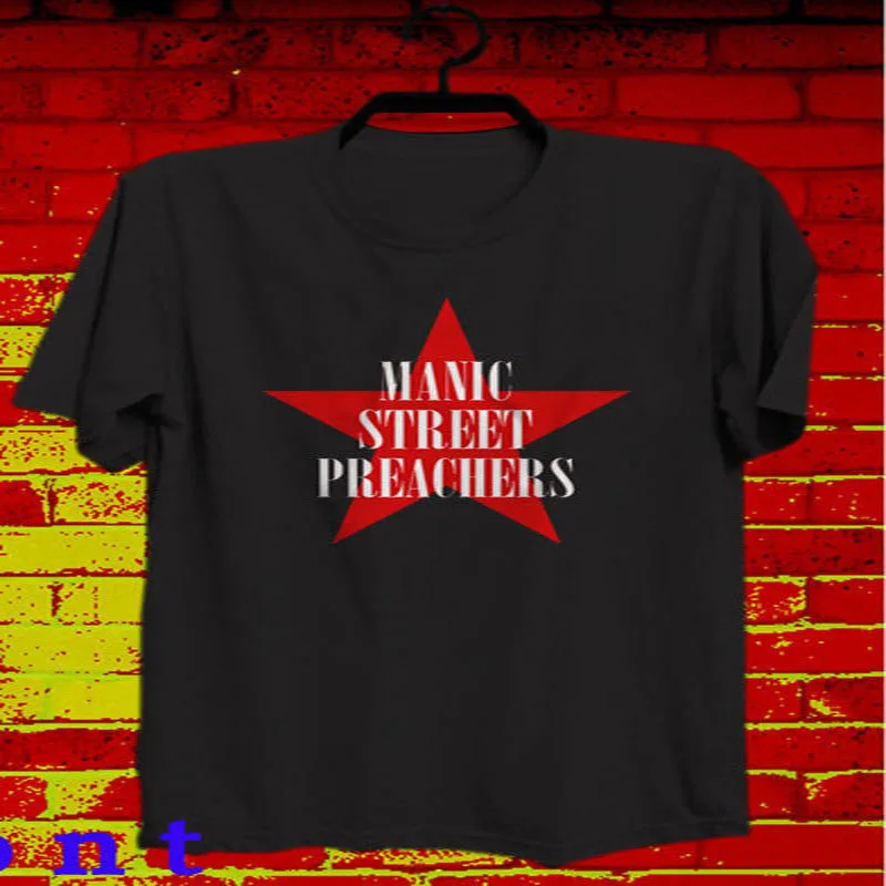 Manic Street Preachers/черно белая футболка с логотипом Красной звезды XS 3XL футболки из 100%