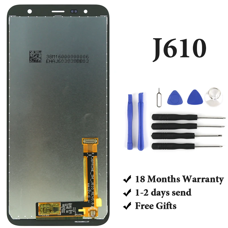 Для Samsung J610 ЖК экран с кодирующий преобразователь сенсорного экрана в сборе