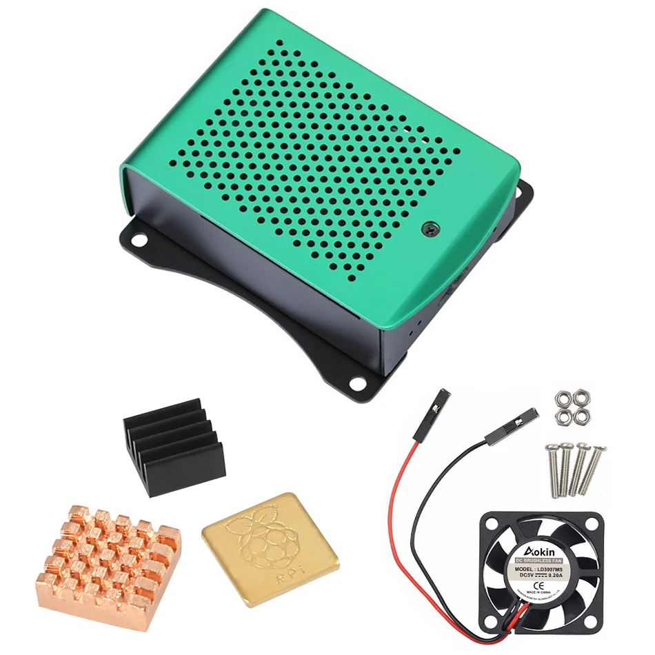 Raspberry Pi 3 Model B+ Aluminum Case Metal Raspberry Pi3 Model B Heatsink Cooling fan Kit for Pi 3
Raspberry Pi 3 Model B+ Aluminum Case Metal Raspberry Pi3 Model B Heatsink Cooling fan Kit for Pi 3