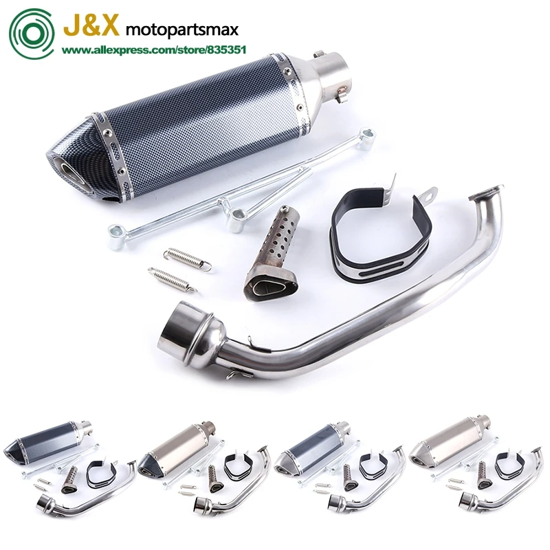 Scooter Motorcycle modified GY6 125cc 150cc contact middle pipe + muffler exhaust fit 157qmj 152qmi 4 Stroke engine slip on
Scooter Motorcycle modified GY6 125cc 150cc contact middle pipe + muffler exhaust fit 157qmj 152qmi 4 Stroke engine slip on