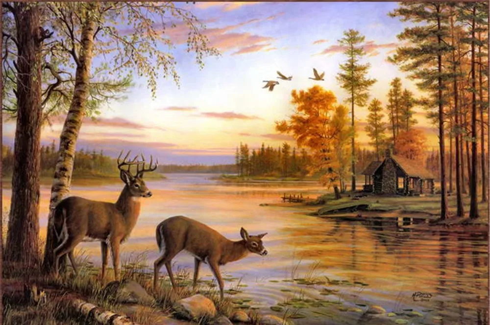Modern Home Sitting Room Decor Art Wall Decoration Christmas Animal Deer Oil Painting Picture Printed on Canvas No Frame
Modern Home Sitting Room Decor Art Wall Decoration Christmas Animal Deer Oil Painting Picture Printed on Canvas No Frame