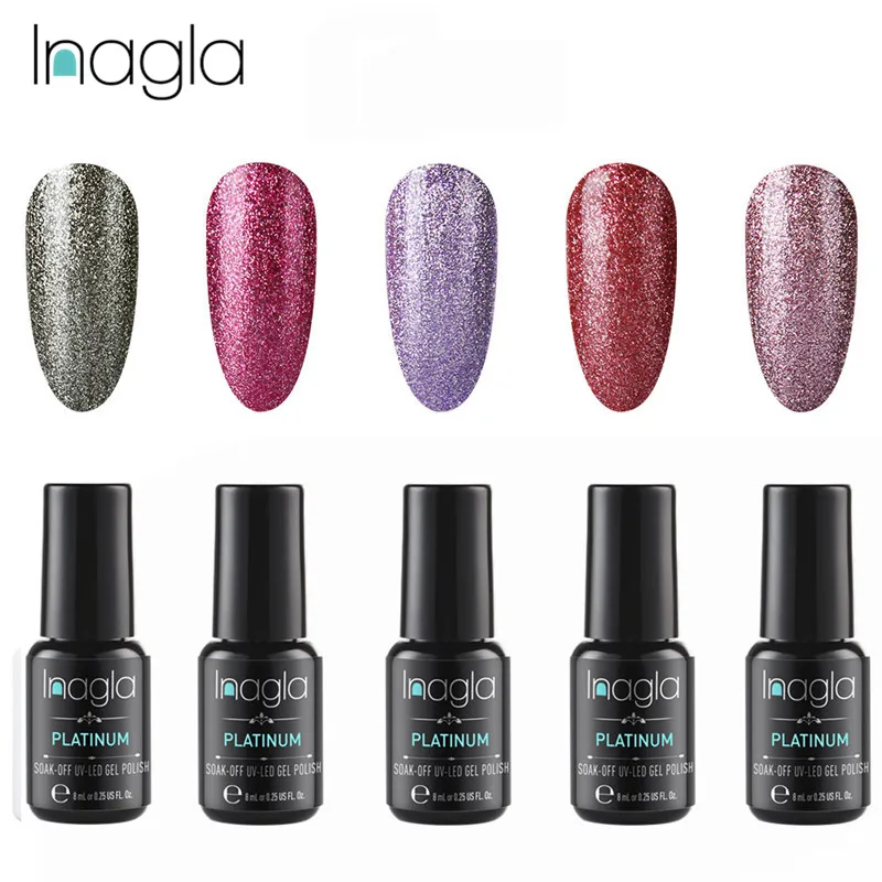Inagla 5pc/set 8ML Platinum Color Gel Nail Polish Nail Art Design Manicure Soak off Enamel Gel Polish LED UV Gel Varnish
Inagla 5pc/set 8ML Platinum Color Gel Nail Polish Nail Art Design Manicure Soak off Enamel Gel Polish LED UV Gel Varnish