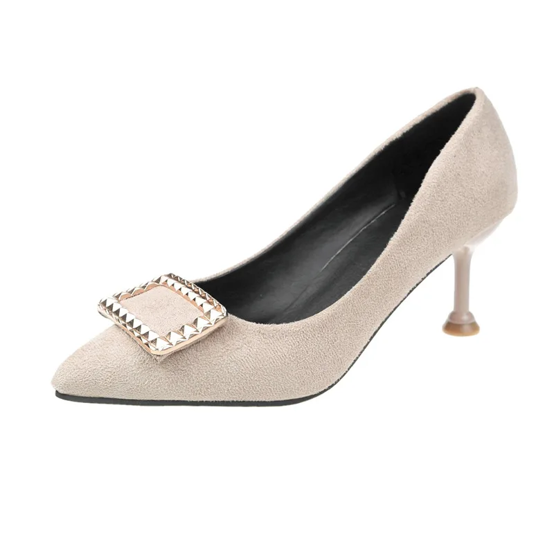 Women Shoes Flock Pointed Toe Slip-On 7cm Thin High Heel Wine glass Heel Casual Lady Solid Shallow Female Pumps Shoes Plus Size
Women Shoes Flock Pointed Toe Slip-On 7cm Thin High Heel Wine glass Heel Casual Lady Solid Shallow Female Pumps Shoes Plus Size