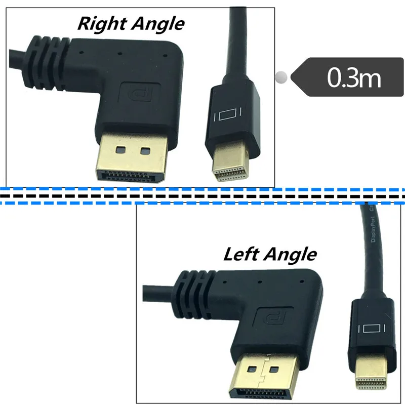 DisplayPort 90 градусов левый и правый угол штекер к мини DisplayPort штекер видеокабель адаптер 0,3 м
DisplayPort 90 градусов левый и правый угол штекер к мини DisplayPort штекер видеокабель адаптер 0,3 м