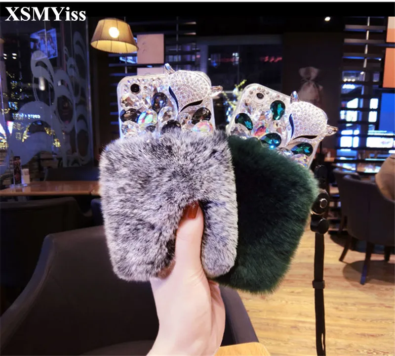 XSMYiss Luxury Bling Rhinestone Diamond Fox Rabbit Fur Soft Phone Case Cover For iphone13 12 11 Pro Max 6S 7 8 Plus X XR XS Max
XSMYiss Luxury Bling Rhinestone Diamond Fox Rabbit Fur Soft Phone Case Cover For iphone13 12 11 Pro Max 6S 7 8 Plus X XR XS Max