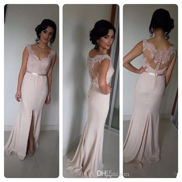 Custom made 2017 New Arrival Portrait Floor-Length Split Front Mermaid Evening Dresses Covered Button Formal Prom Dresses WW17
Custom made 2017 New Arrival Portrait Floor-Length Split Front Mermaid Evening Dresses Covered Button Formal Prom Dresses WW17