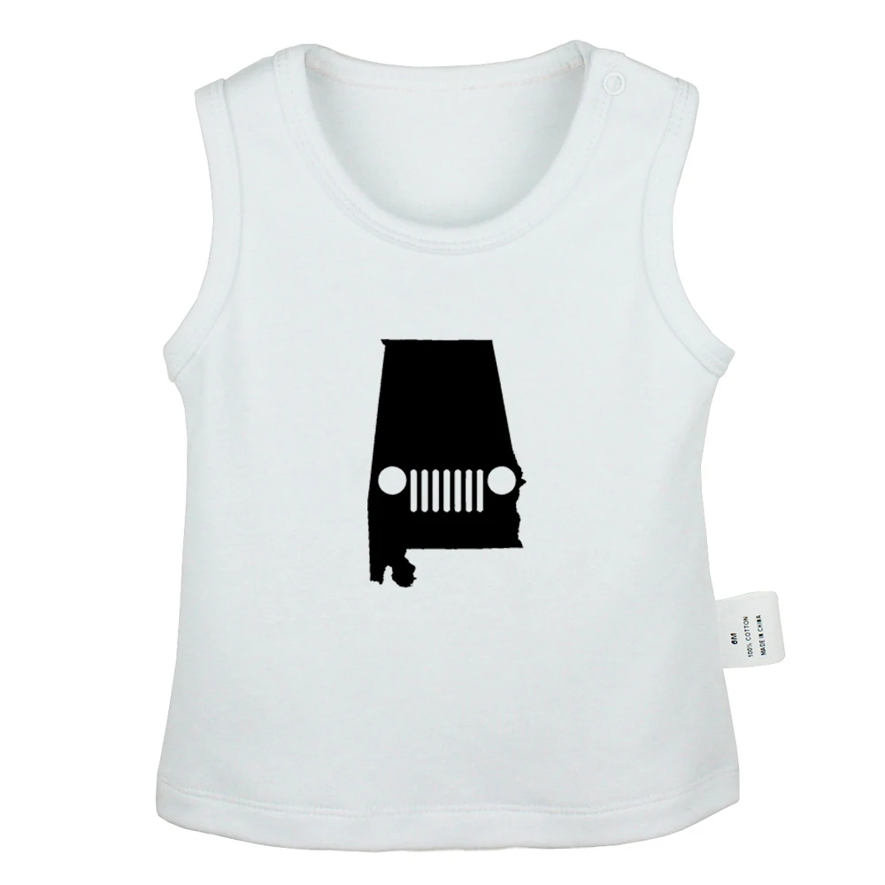 

Alabama Jeep I May Get Lost But I'll Never Get Stuck Design Newborn Baby Tank Tops Toddler Vest Sleeveless Infant Cotton Clothes