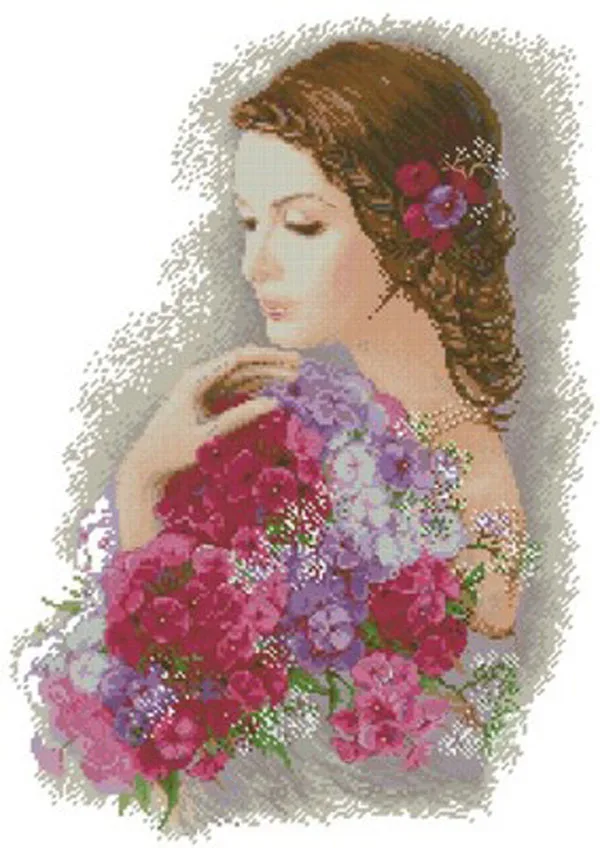 Needlework,DIY Cross Stitch,Sets For Embroidery kits,14CT&16CT&18CT,Bouquet of women
Needlework,DIY Cross Stitch,Sets For Embroidery kits,14CT&16CT&18CT,Bouquet of women