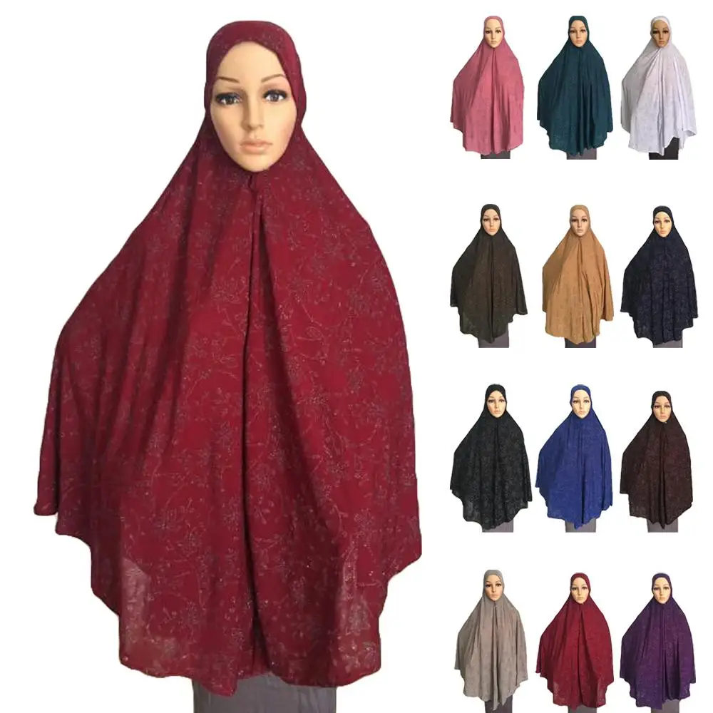 Muslim Women Prayer Hijab Large Overhead Amira Flower Print Headscarf Head Neck Full Cover Islamic Arab Headwear Caps New
Muslim Women Prayer Hijab Large Overhead Amira Flower Print Headscarf Head Neck Full Cover Islamic Arab Headwear Caps New