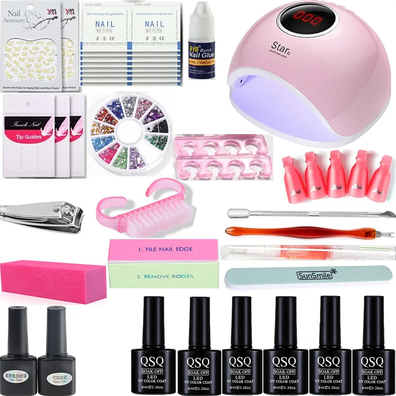 nail art set UV LED LAMP Dryer & 6 Color Gel Nail Polish Set kit Nail Tools Gel Varnish lacquer manicure tools kit
nail art set UV LED LAMP Dryer & 6 Color Gel Nail Polish Set kit Nail Tools Gel Varnish lacquer manicure tools kit