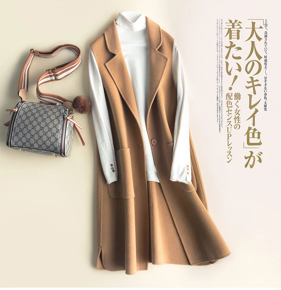 New Arrival 2018 Spring Women Vest Wool Coat 100% Wool Outerwear Female Vest Coat Medium-Length Loose Woolen Outerwear Wool Tops
New Arrival 2018 Spring Women Vest Wool Coat 100% Wool Outerwear Female Vest Coat Medium-Length Loose Woolen Outerwear Wool Tops