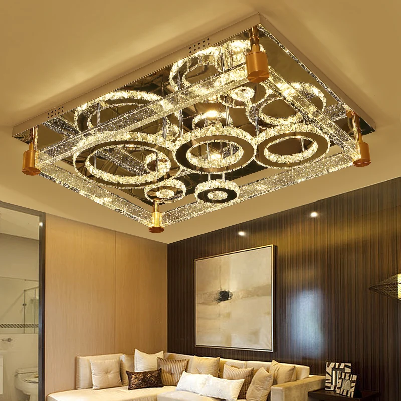 Crystal light living room lamp simple modern atmosphere home dining room lamp rectangular bedroom lighting led ceiling fixture
Crystal light living room lamp simple modern atmosphere home dining room lamp rectangular bedroom lighting led ceiling fixture