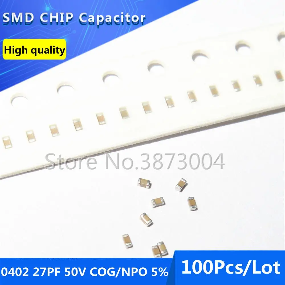100 ШТ 0402 27PF 50 V COG/NPO 5% толстопленочный чип многослойный керамический конденсатор
100 ШТ 0402 27PF 50 V COG/NPO 5% толстопленочный чип многослойный керамический конденсатор