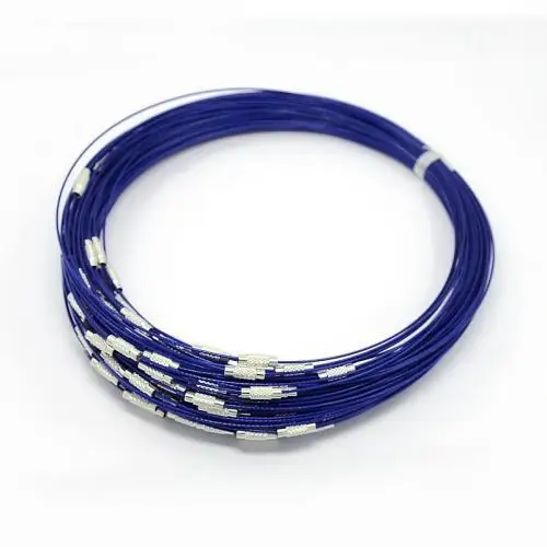 100 strands/lot 1mm Stainless Steel Wire Necklace With Brass Screw Clasp For diy Jewelry Making 17.5"
100 strands/lot 1mm Stainless Steel Wire Necklace With Brass Screw Clasp For diy Jewelry Making 17.5"