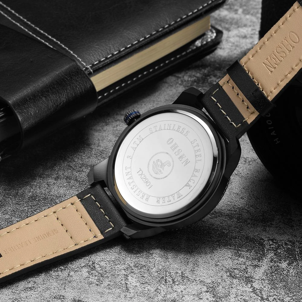 OHSEN Mens Watch Auto Date Analog Sport Quartz Male Wristwatch Water Shock Resistant Leather Band Man Watch Relogio Masculino
OHSEN Mens Watch Auto Date Analog Sport Quartz Male Wristwatch Water Shock Resistant Leather Band Man Watch Relogio Masculino