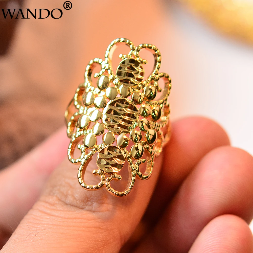 Wando Classic Free size Gold Color Rings for Women Arab France Africa Ethiopian Jewelry Birthday Party ring Gifts
Wando Classic Free size Gold Color Rings for Women Arab France Africa Ethiopian Jewelry Birthday Party ring Gifts