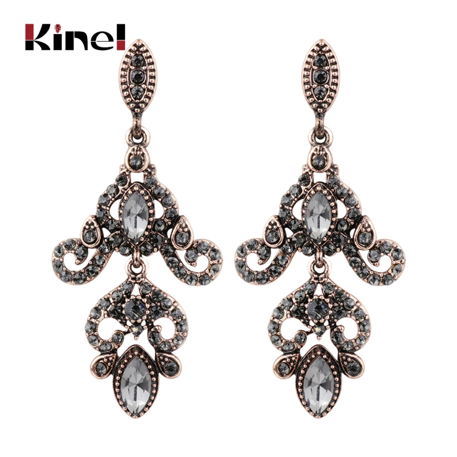 Kinel Vintage Crystal Flower Drop Earring For Women Ethnic Bride Jewelry Antique Gold Color Dangle Earring Arabesque Bijoux
Kinel Vintage Crystal Flower Drop Earring For Women Ethnic Bride Jewelry Antique Gold Color Dangle Earring Arabesque Bijoux