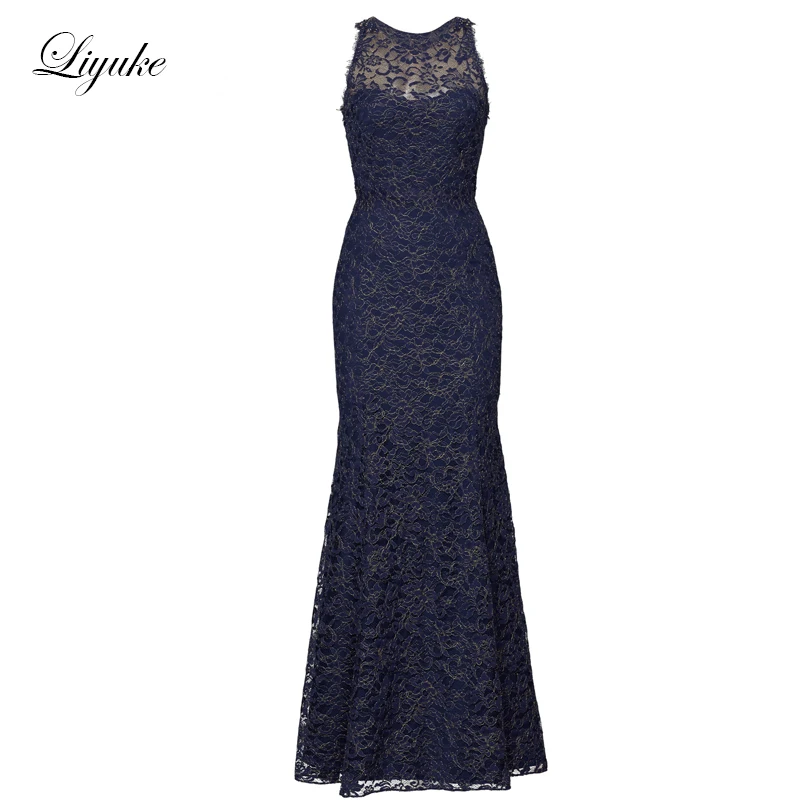 Liyuke Vintage Elegant Deep Blue Lace Sleeveless Floor-length Mother of the bride dresses 2019
Liyuke Vintage Elegant Deep Blue Lace Sleeveless Floor-length Mother of the bride dresses 2019