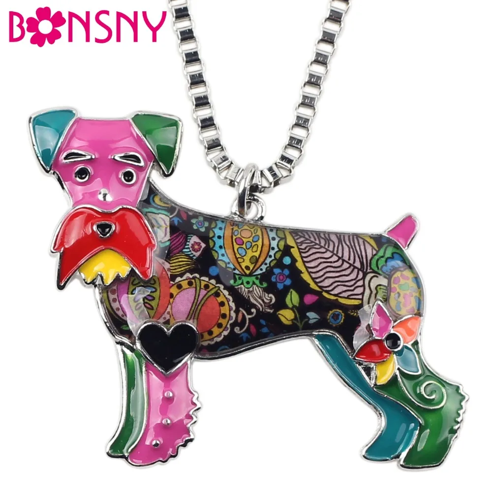Bonsny Statement Maxi Alloy Enamel Schnauzer Dog Terrier Choker Necklace Chain Pendant Collar Fashion New Enamel Jewelry Women
Bonsny Statement Maxi Alloy Enamel Schnauzer Dog Terrier Choker Necklace Chain Pendant Collar Fashion New Enamel Jewelry Women