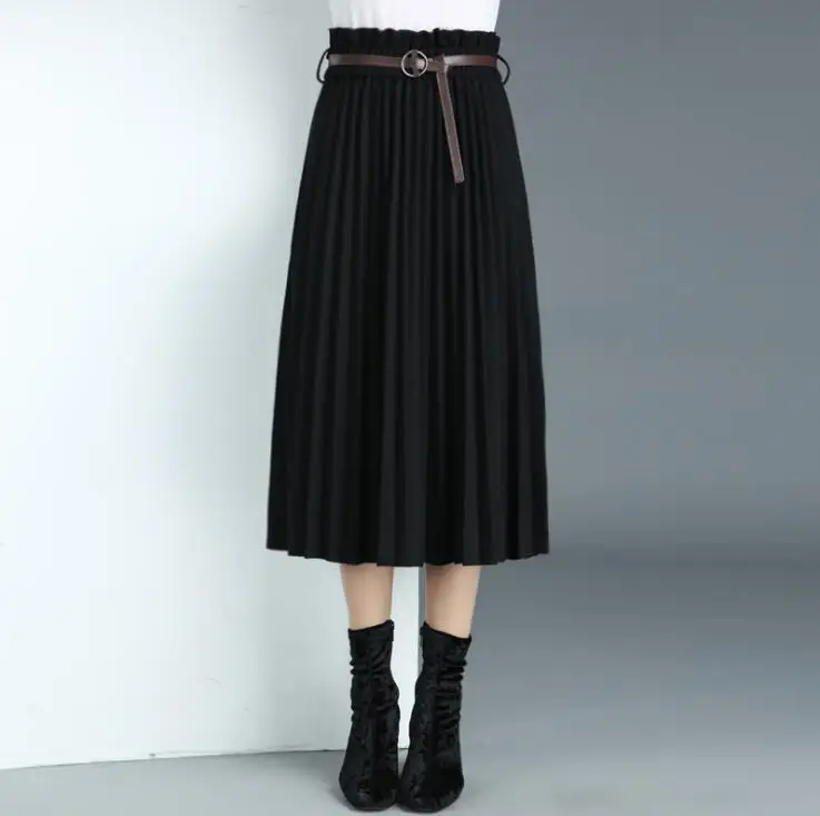 FOLOBE 3 Color Fashion Skirts 2020 Autumn Winter New Korean A-line Skirt Solid Color Elastic Waist Pleated Skirt BZ06
FOLOBE 3 Color Fashion Skirts 2020 Autumn Winter New Korean A-line Skirt Solid Color Elastic Waist Pleated Skirt BZ06
