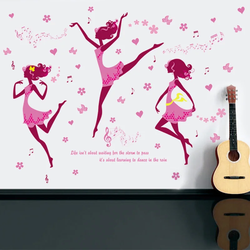Creativity Ballerina girls Wall Sticker Vinyl Waterproof DIY Dance girl Wall Decals For Kids room Dance room Decoration Murals
Creativity Ballerina girls Wall Sticker Vinyl Waterproof DIY Dance girl Wall Decals For Kids room Dance room Decoration Murals