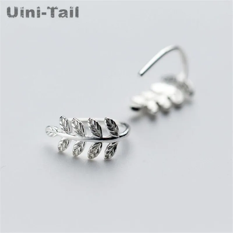 Uini-Tail hot new 925 sterling silver branches leaves earrings female simple small fresh mini tree technology ear hook ED223
Uini-Tail hot new 925 sterling silver branches leaves earrings female simple small fresh mini tree technology ear hook ED223
