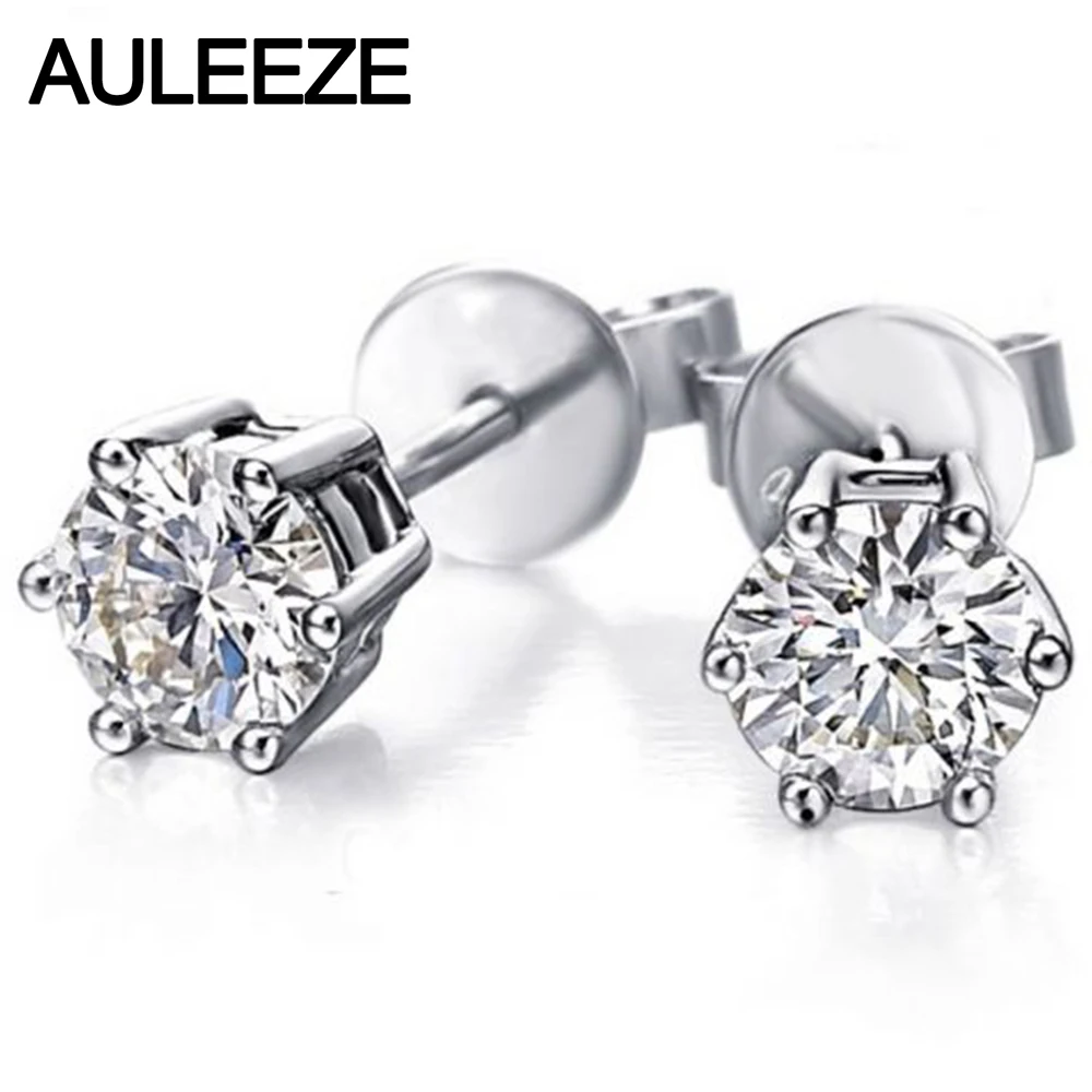 6 Prong Round Brilliant 1CT Simulated Diamond Stud Earrings for Women 9k White Gold Earring Wedding Jewelry
6 Prong Round Brilliant 1CT Simulated Diamond Stud Earrings for Women 9k White Gold Earring Wedding Jewelry