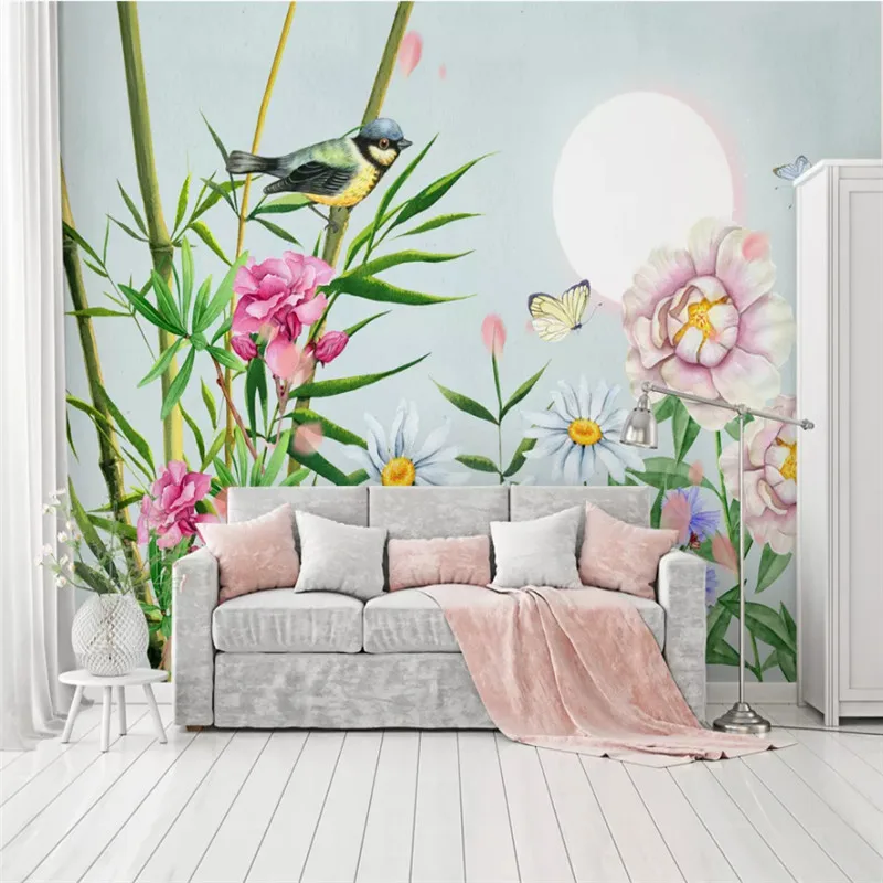 Nordic Watercolor Hand Painted Green Bamboo Floral Bird Butterfly TV Background Mural Wallpaper 3D Custom Wall Papers Home Decor
Nordic Watercolor Hand Painted Green Bamboo Floral Bird Butterfly TV Background Mural Wallpaper 3D Custom Wall Papers Home Decor