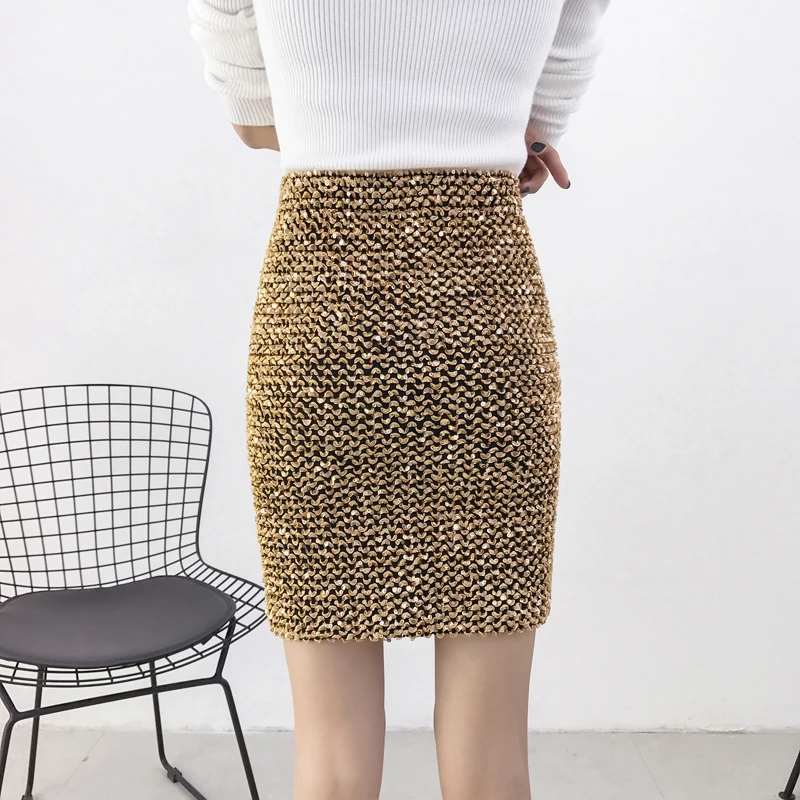 Spring Women Sequined Patchwork Shinny Pencil Mini Skirts High Waist Party Package Hip Sexy skirts Bandage Bodycon Skirt Fashion
Spring Women Sequined Patchwork Shinny Pencil Mini Skirts High Waist Party Package Hip Sexy skirts Bandage Bodycon Skirt Fashion