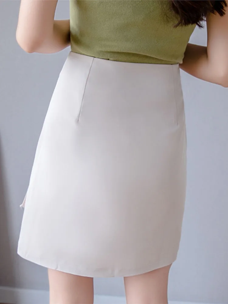 Summer Women Mini Rock Casual A -line High Waist Asymmetrical Yellow Short Skirt Solid Irregular Women's Black Skirts
Summer Women Mini Rock Casual A -line High Waist Asymmetrical Yellow Short Skirt Solid Irregular Women's Black Skirts