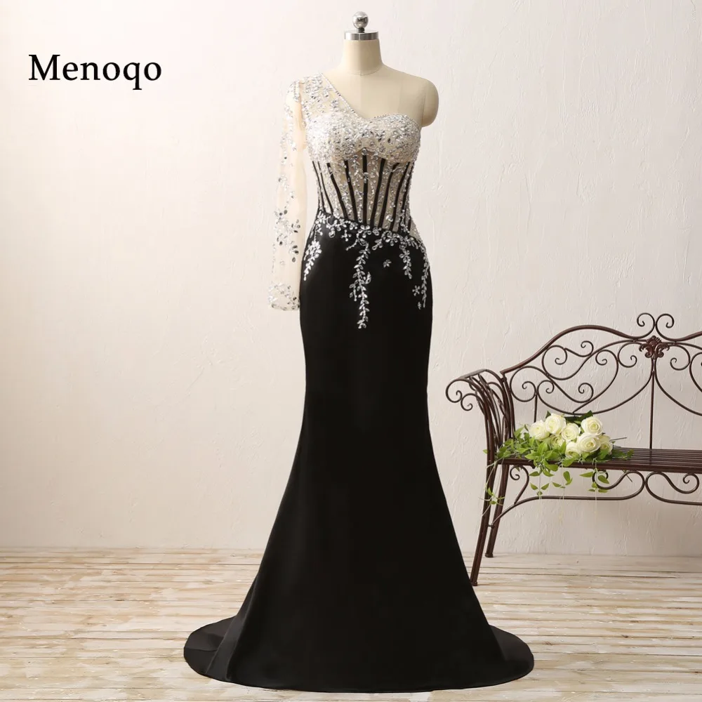 vestido de formatura New Design Real Picture Special occasion Applique Beaded One sleeve Black long mermaid prom dress 2020
vestido de formatura New Design Real Picture Special occasion Applique Beaded One sleeve Black long mermaid prom dress 2020