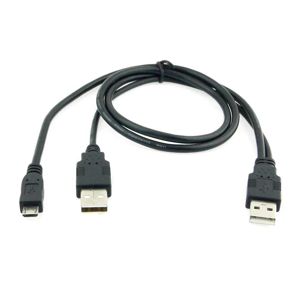 Zihan USB 2.0 two Male to Micro USB 5P Male Y Cable 80cm for external Hard Disk Drive
Zihan USB 2.0 two Male to Micro USB 5P Male Y Cable 80cm for external Hard Disk Drive