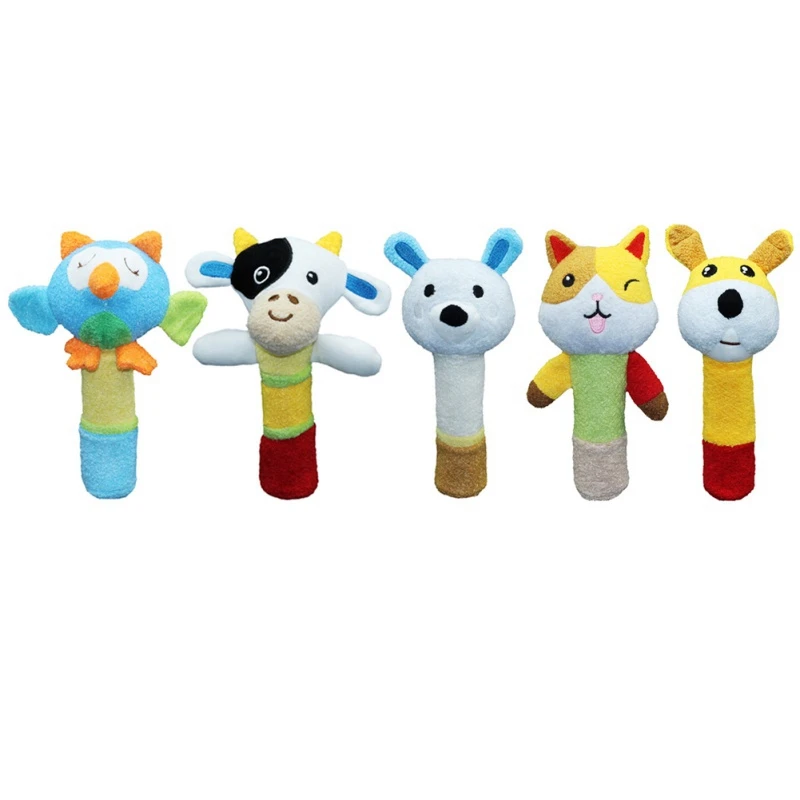 Детские плюшевые игрушки хватательные для рук детские милые мультяшный колокол