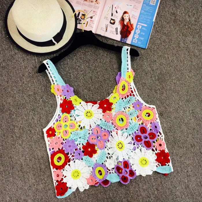 2019 Tank Top Women Tank Top Women Acrylic Knitted Lace Cropped New Color Sunflower Hand Hook Flower Hollow Vest Camisole Woman
2019 Tank Top Women Tank Top Women Acrylic Knitted Lace Cropped New Color Sunflower Hand Hook Flower Hollow Vest Camisole Woman