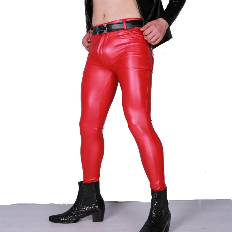 Stylish PU Faux Leather Shiny Pencil Pants Glossy Stage Pants Gay Wear Plus Size Sexy Fad Men Pure Color Elastic Tight Trousers
Stylish PU Faux Leather Shiny Pencil Pants Glossy Stage Pants Gay Wear Plus Size Sexy Fad Men Pure Color Elastic Tight Trousers