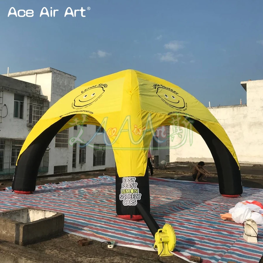 Black Beams and Yellow Cover Tent Inflatable Spider Dome Event Party Canopy with Free Prints for UK
Black Beams and Yellow Cover Tent Inflatable Spider Dome Event Party Canopy with Free Prints for UK