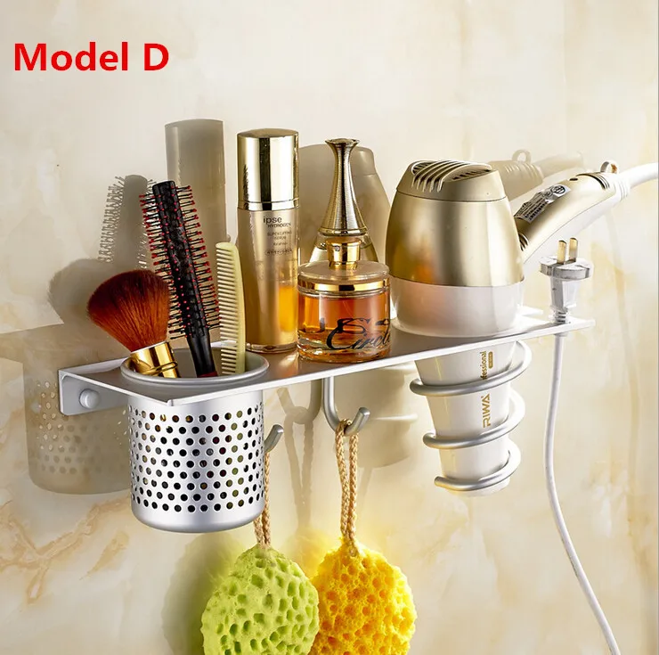 4 Type Brand Space Aluminum Hair Dryer Rack Durable Wall-mounted Hair Dryer Holder Bathroom Wall Storage Shelf w/ Hanging Hooks
4 Type Brand Space Aluminum Hair Dryer Rack Durable Wall-mounted Hair Dryer Holder Bathroom Wall Storage Shelf w/ Hanging Hooks