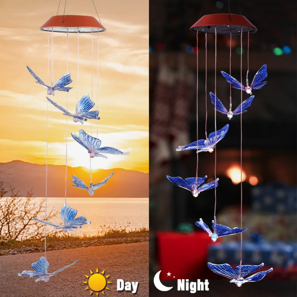 Solar Powered Color-Changing LED Wind Chime Outdoor Hanging Wind Bell Decorative Lamp for Patio Garden Home Decor
Solar Powered Color-Changing LED Wind Chime Outdoor Hanging Wind Bell Decorative Lamp for Patio Garden Home Decor
