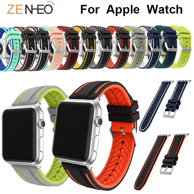 Two-tone with Bottom flower Strap Silicone Band Wristband For Apple Watch Series 4/3/2/1 42mm 38mm 44mm 40mm Bracelet Watchbands
Two-tone with Bottom flower Strap Silicone Band Wristband For Apple Watch Series 4/3/2/1 42mm 38mm 44mm 40mm Bracelet Watchbands
