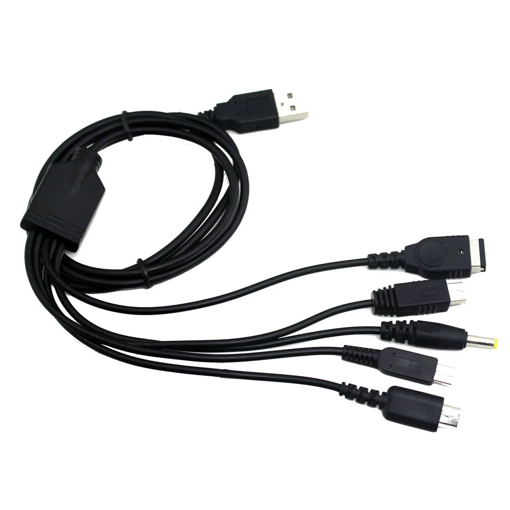 Зарядное устройство Ruitroliker 5 шт. 1 2 м в USB зарядный кабель шнуры совместимые с PSP/Wii