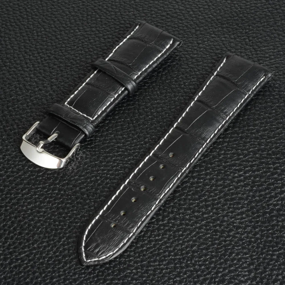 22mm High Quality New Durable Genuine Leather Watch Band Strap White Stitching Grain Calf Watchband SB0517
22mm High Quality New Durable Genuine Leather Watch Band Strap White Stitching Grain Calf Watchband SB0517