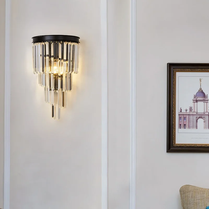 Gold/Black Modern Wall Sconce Light Crystal Wall Luxury Creative Warm Hallway Bedroom Bedside Lamp
Gold/Black Modern Wall Sconce Light Crystal Wall Luxury Creative Warm Hallway Bedroom Bedside Lamp