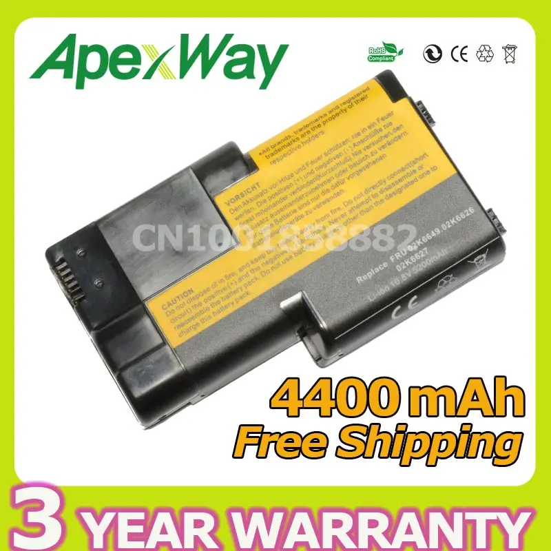 Запасная батарея Apexway для ноутбука IBM ThinkPad T20 T21 T22 T23 T24 02K6620 02K6621 02K6649 02K7025 02K7026 02K7028 02K7030
Запасная батарея Apexway для ноутбука IBM ThinkPad T20 T21 T22 T23 T24 02K6620 02K6621 02K6649 02K7025 02K7026 02K7028 02K7030